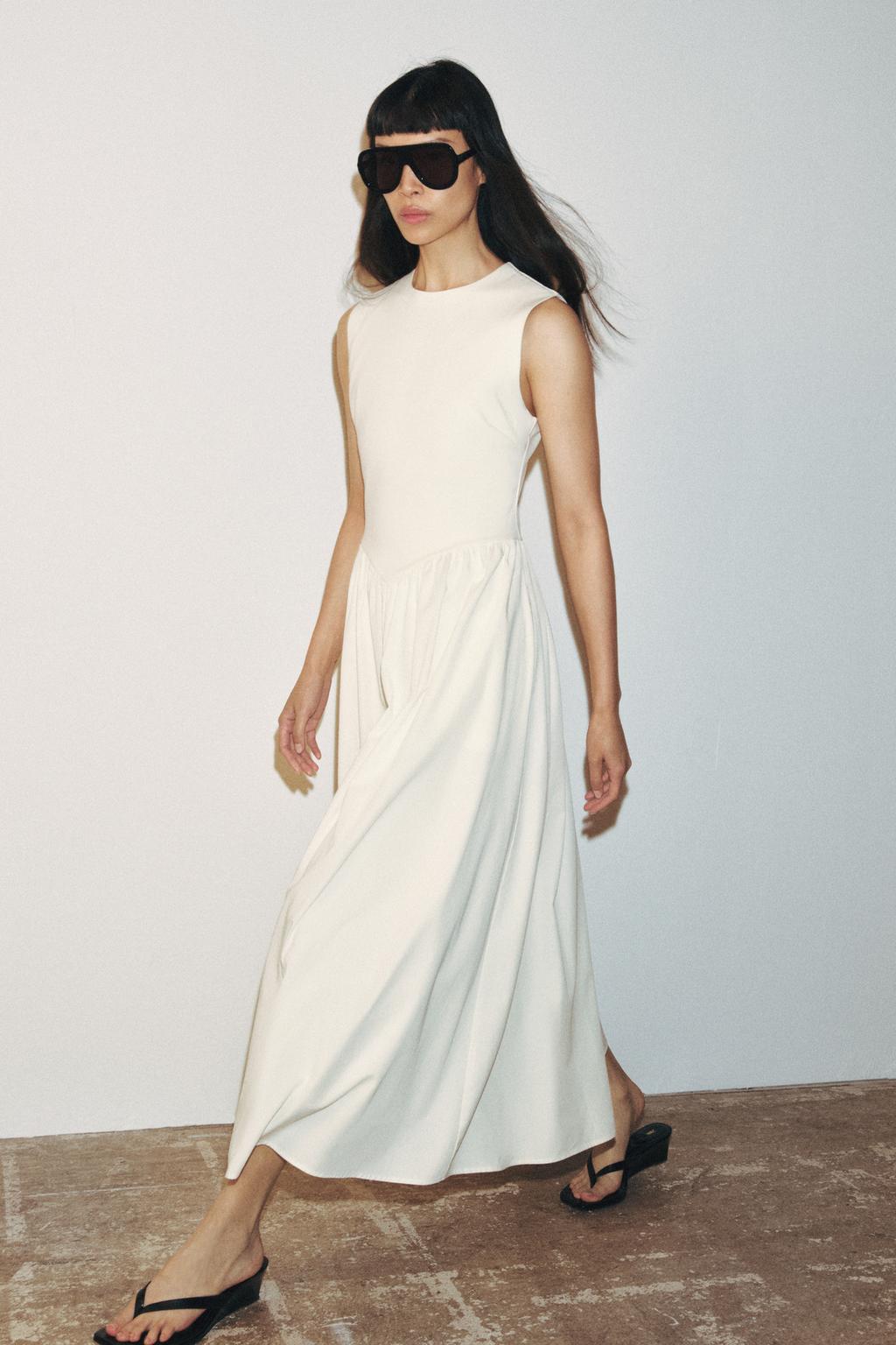 КОМБИНИРОВАННОЕ ПЛАТЬЕ МИДИ