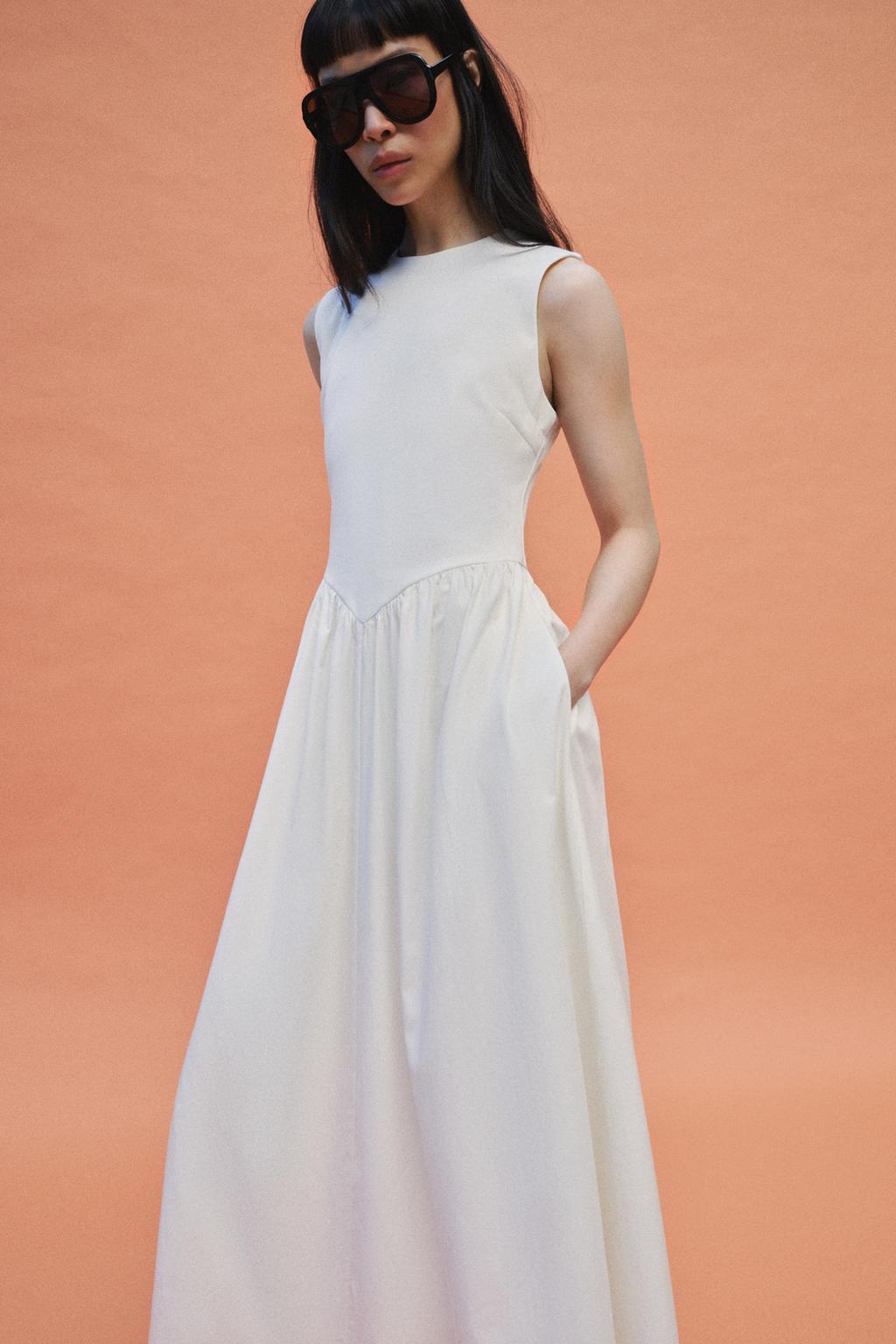 КОМБИНИРОВАННОЕ ПЛАТЬЕ МИДИ