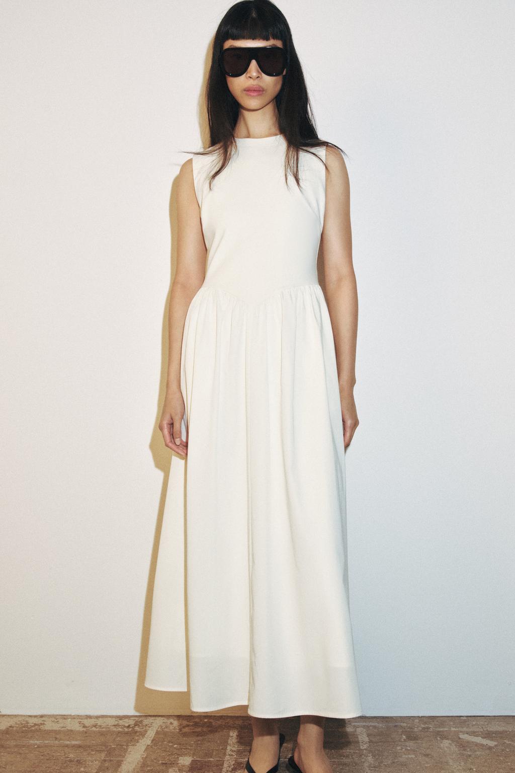 КОМБИНИРОВАННОЕ ПЛАТЬЕ МИДИ