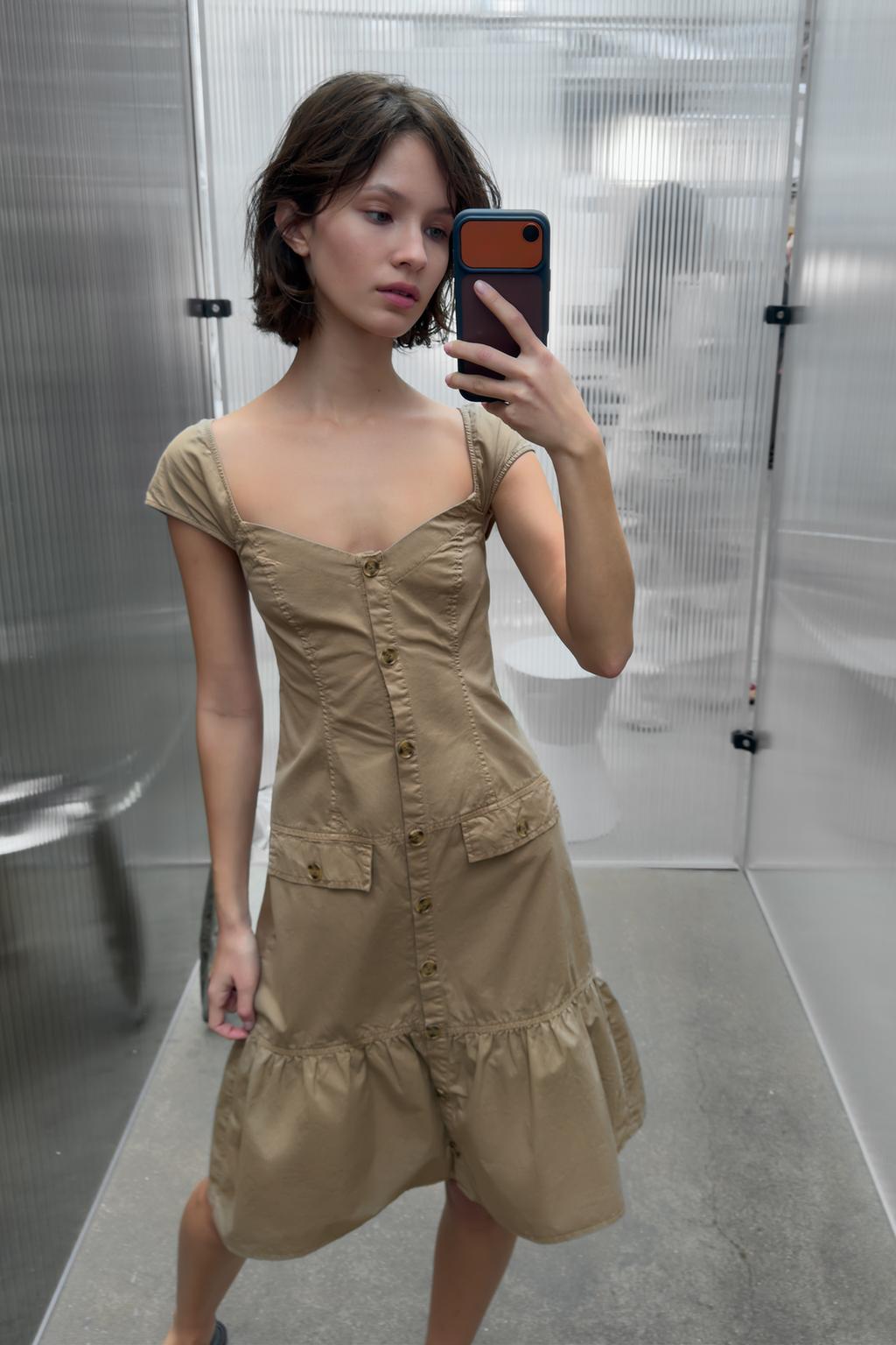 ПЛАТЬЕ МИДИ НА ПУГОВИЦАХ