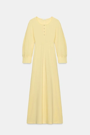 Платье миди на пуговицах- Заказать в России