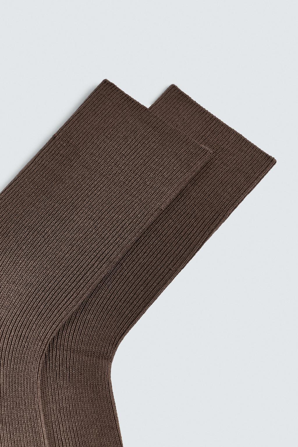 НОСКИ В РУБЧИК ИЗ СМЕСОВОГО ХЛОПКА