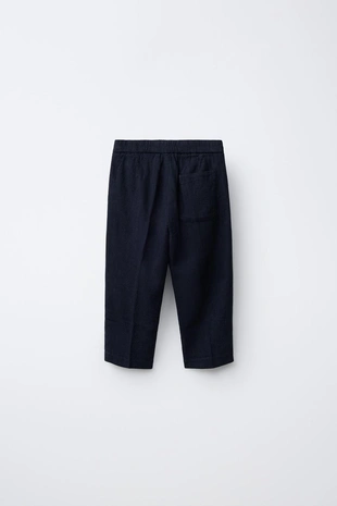 Брюки из льняной смеси для костюма- Заказать в России