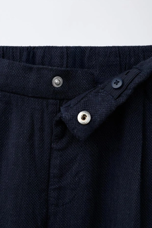 Брюки из льняной смеси для костюма- Заказать в России