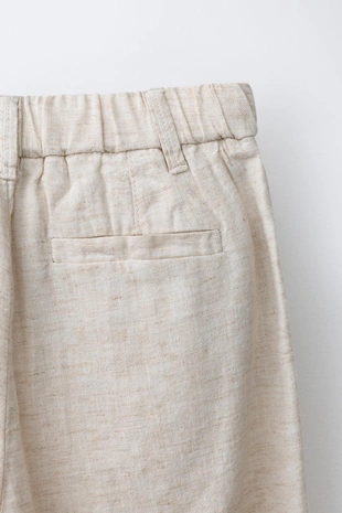 Брюки из льняной смеси для костюма- Заказать в России