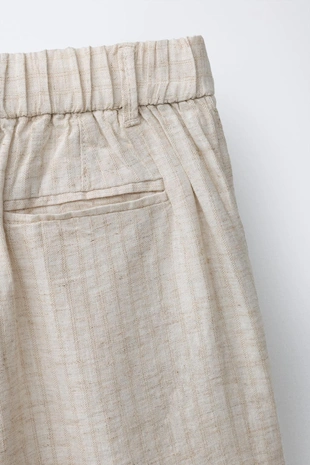 Бермуды из льняно-хлопковой смеси- Заказать в России