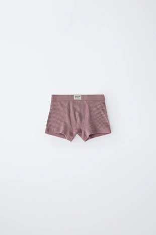 2-6 лет/набор из 3 трусов-боксеров в рубчик с нашивкой- Заказать в России