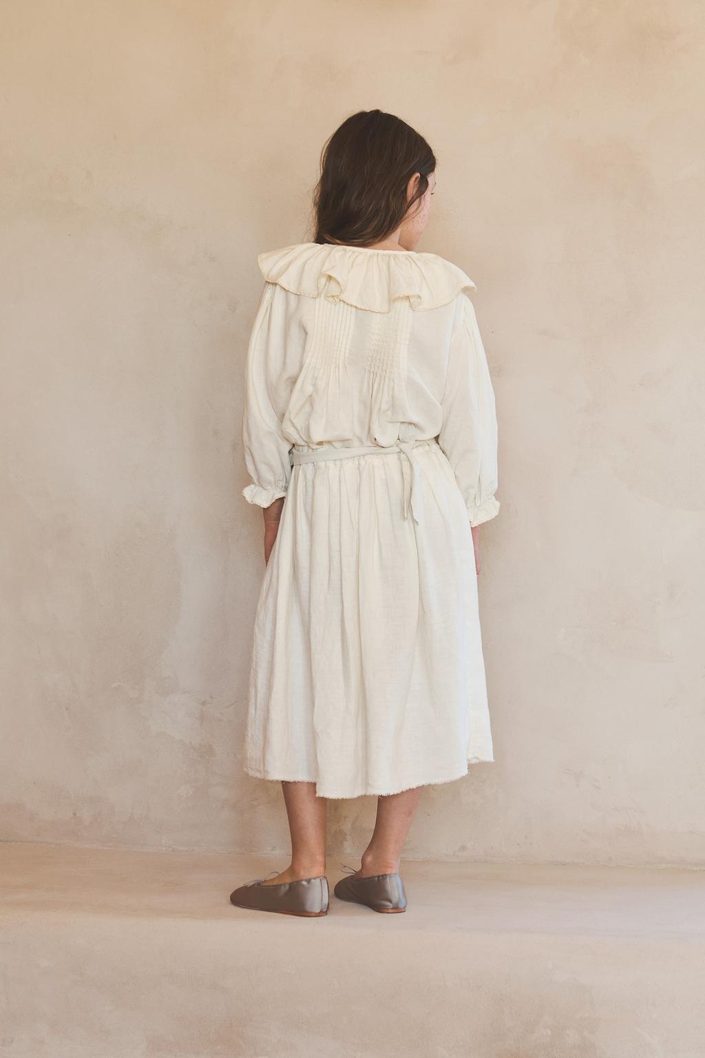 Юбка-миди из 100% льна с поясом limited edition