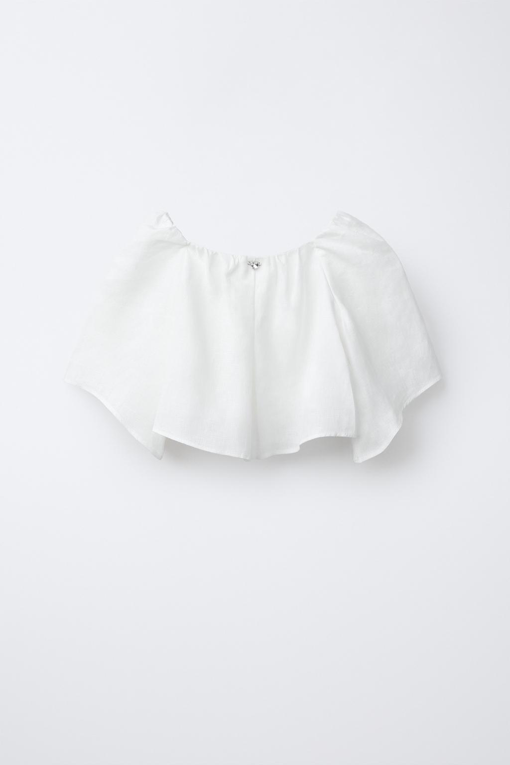 ТОП ИЗ ЛЬНА С СЕРДЦЕМ-СТРАЗОЙ