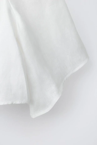 Топ из льна с сердцем-стразой- Заказать в России