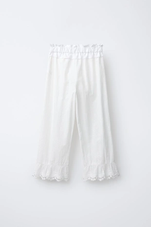 Брюки с рюшами и вышивкой- Заказать в России