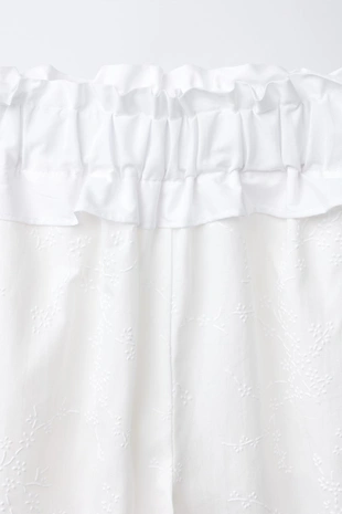 Брюки с рюшами и вышивкой- Заказать в России