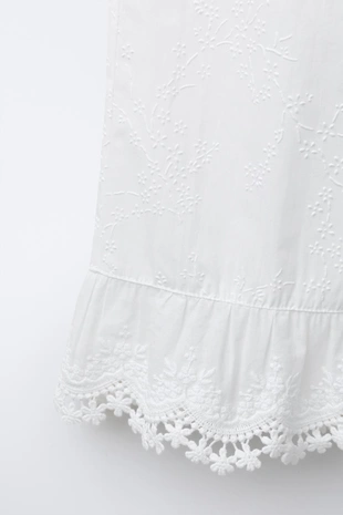 Брюки с рюшами и вышивкой- Заказать в России