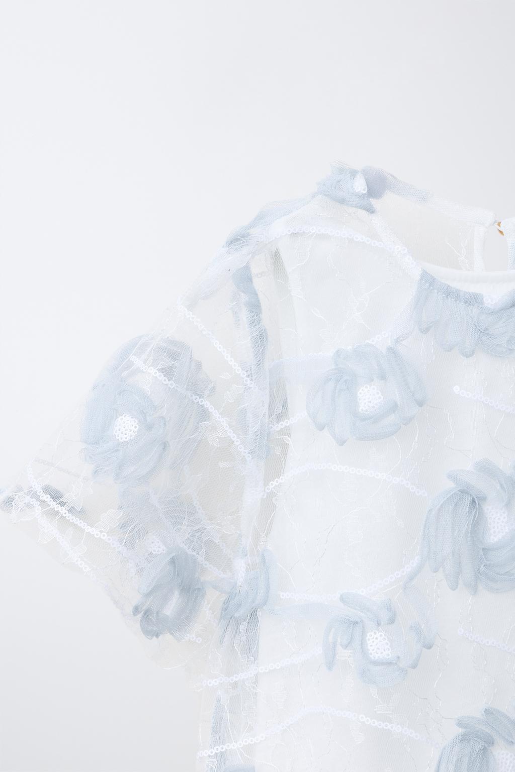 ПЛАТЬЕ ИЗ ПОЛУПРОЗРАЧНОЙ ТКАНИ С ВЫШИВКОЙ