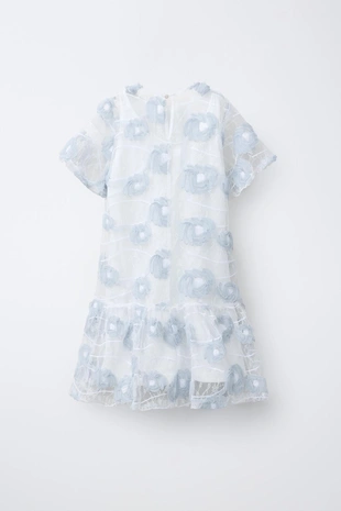 Платье из полупрозрачной ткани с вышивкой- Заказать в России