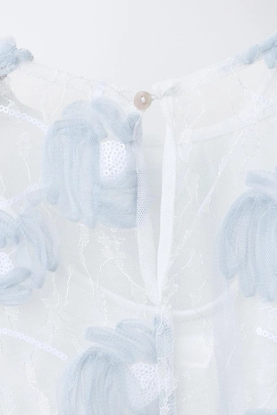 Платье из полупрозрачной ткани с вышивкой- Заказать в России