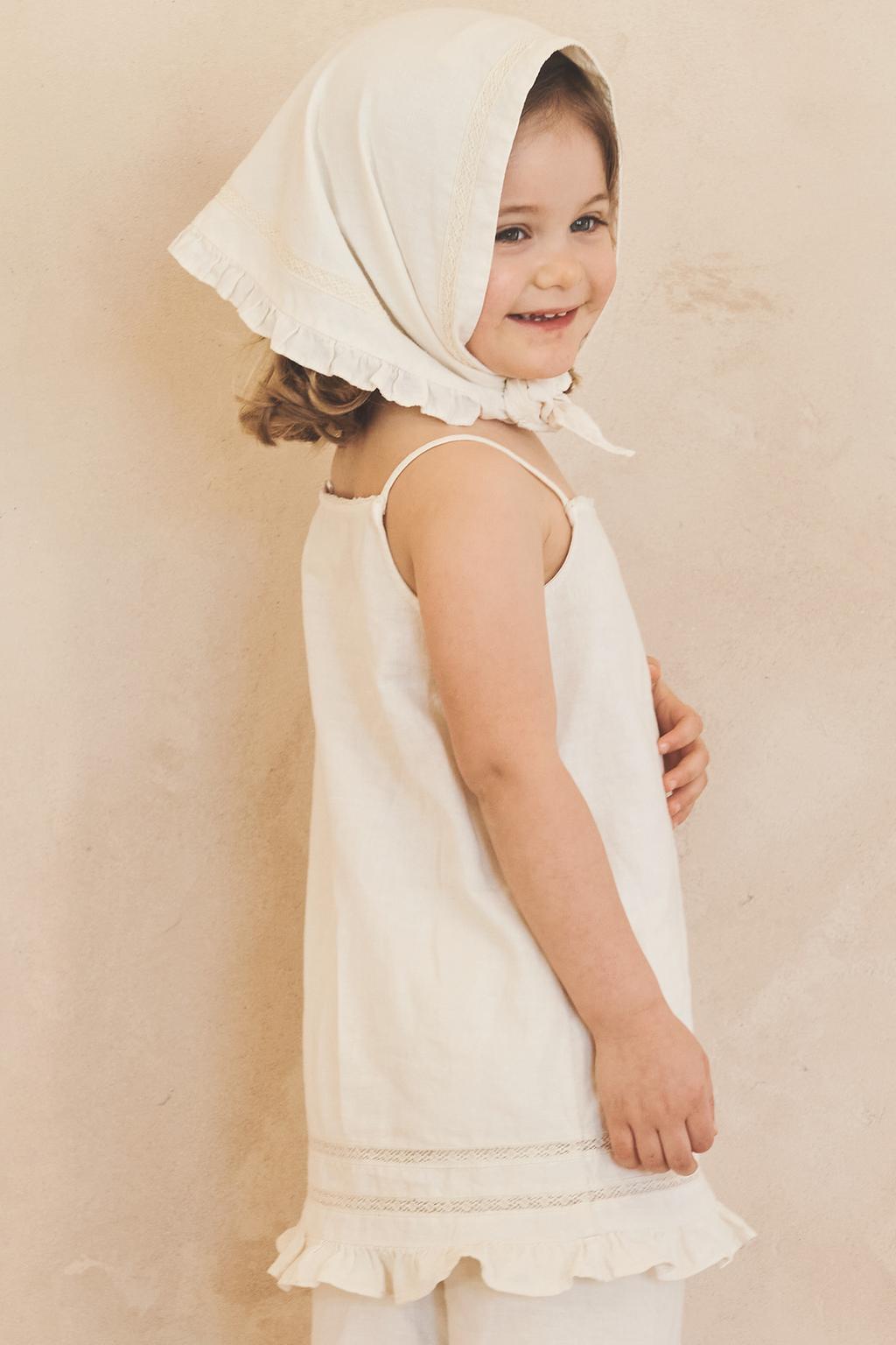 Платье-туника из хлопка и льна limited edition для детей 2-5 лет