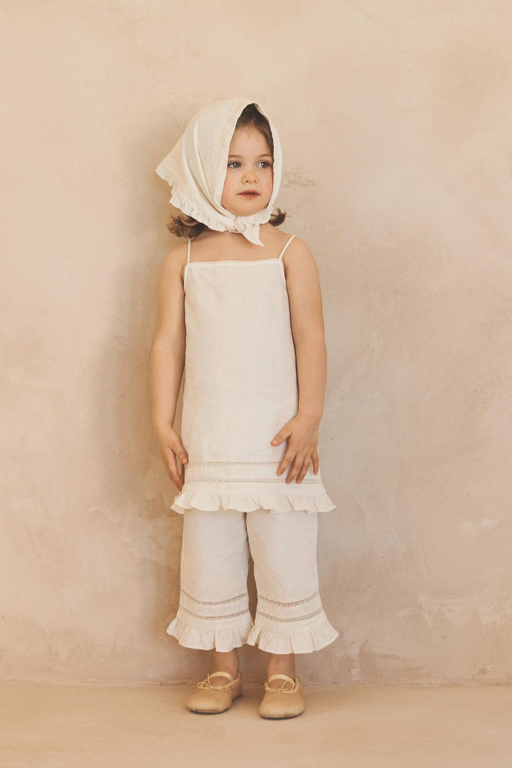 Платье-туника из хлопка и льна limited edition для детей 2-5 лет