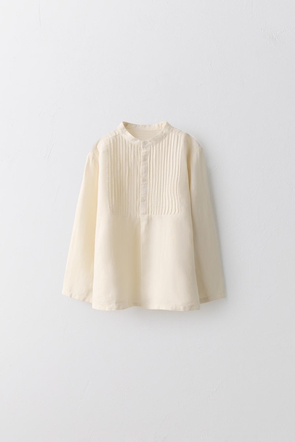 Блуза из льна и хлопка с запахом лимитированное издание 2-5 лет