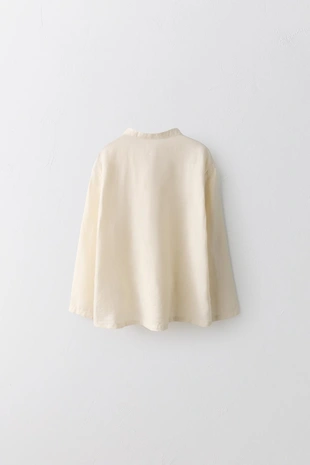 Блуза из льна и хлопка с запахом лимитированное издание 2-5 лет- Заказать в России