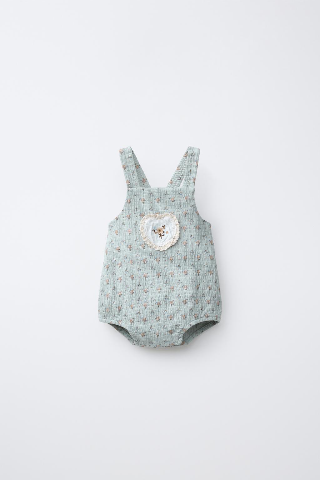 КОМБИНЕЗОН С ЦВЕТОЧНЫМ ПРИНТОМ И КРУЖЕВОМ