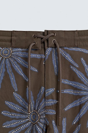 Плавки для плавания из технической ткани коричневого цвета zara- Заказать в России