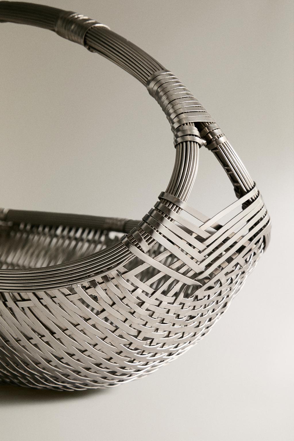 Низкая плетеная металлическая корзина i colin king