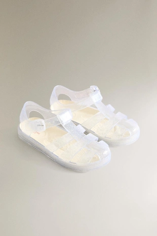 Детские сандалии с блестками- Заказать в России