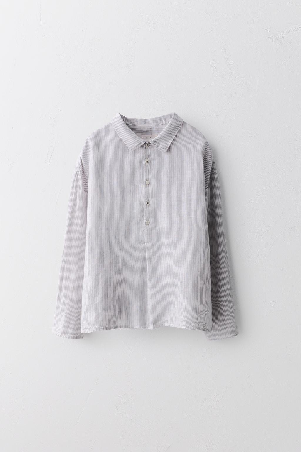 Рубашка 100% льна в полоску, ограниченная серия, 6-10 лет