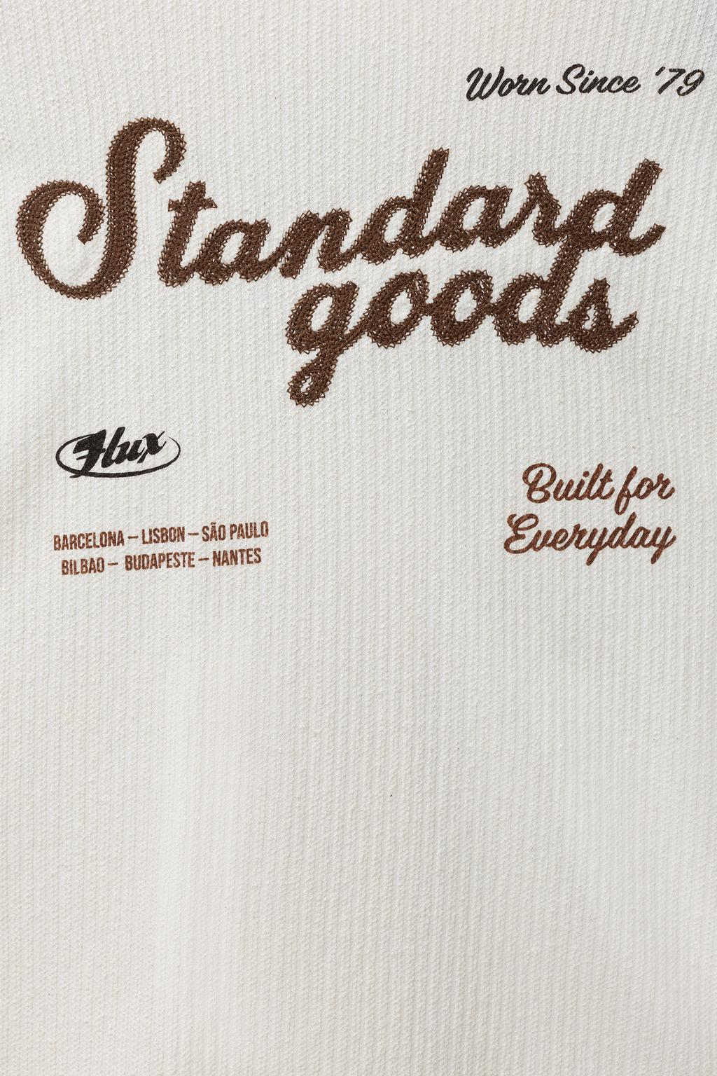 РУБАШКА ИЗ РЕЛЬЕФНОЙ ТКАНИ С НАДПИСЬЮ