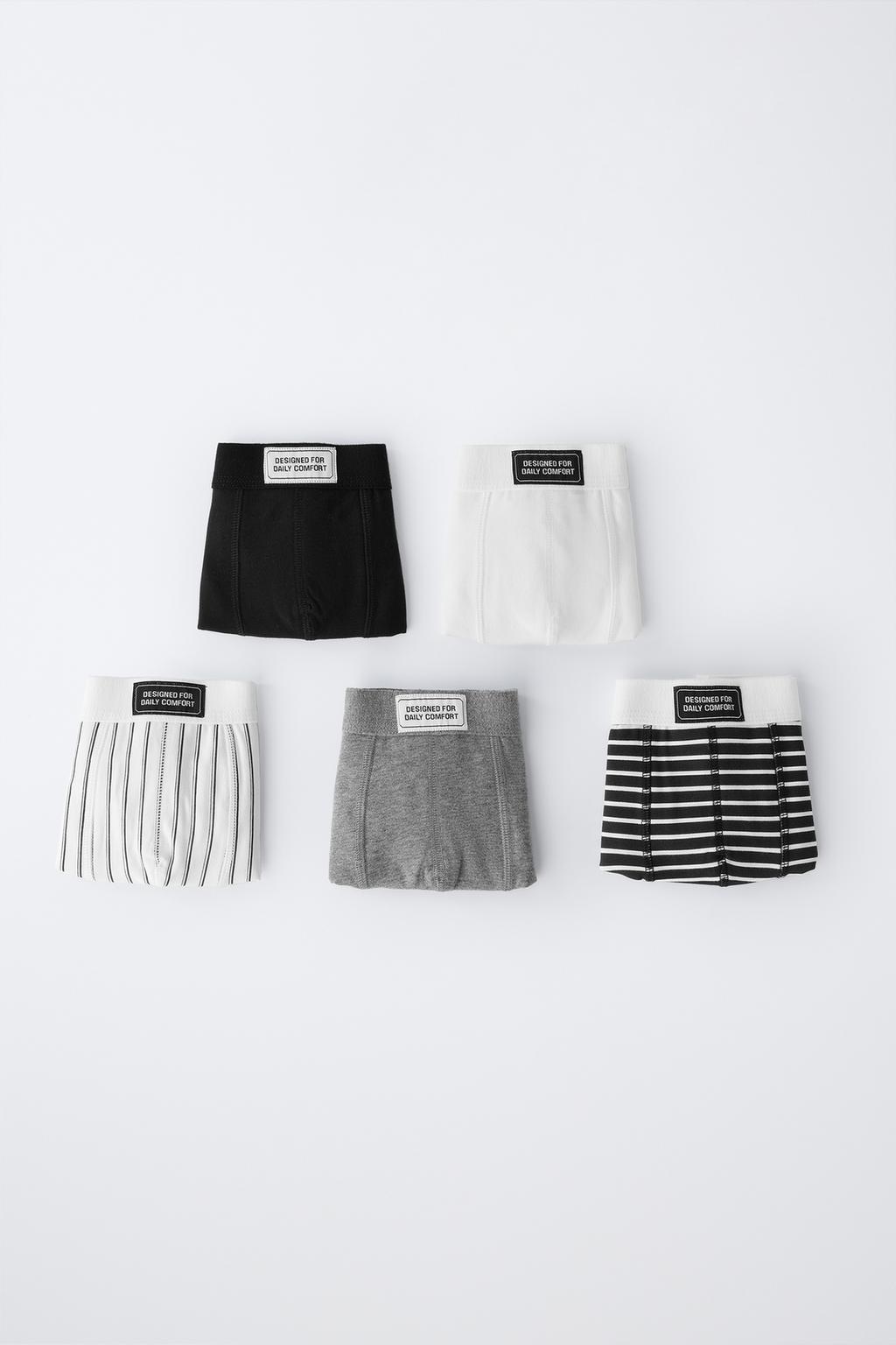 6-14 ЛЕТ/НАБОР ИЗ ПЯТИ ТРУСОВ-БОКСЕРОВ С ЛОГОТИПОМ