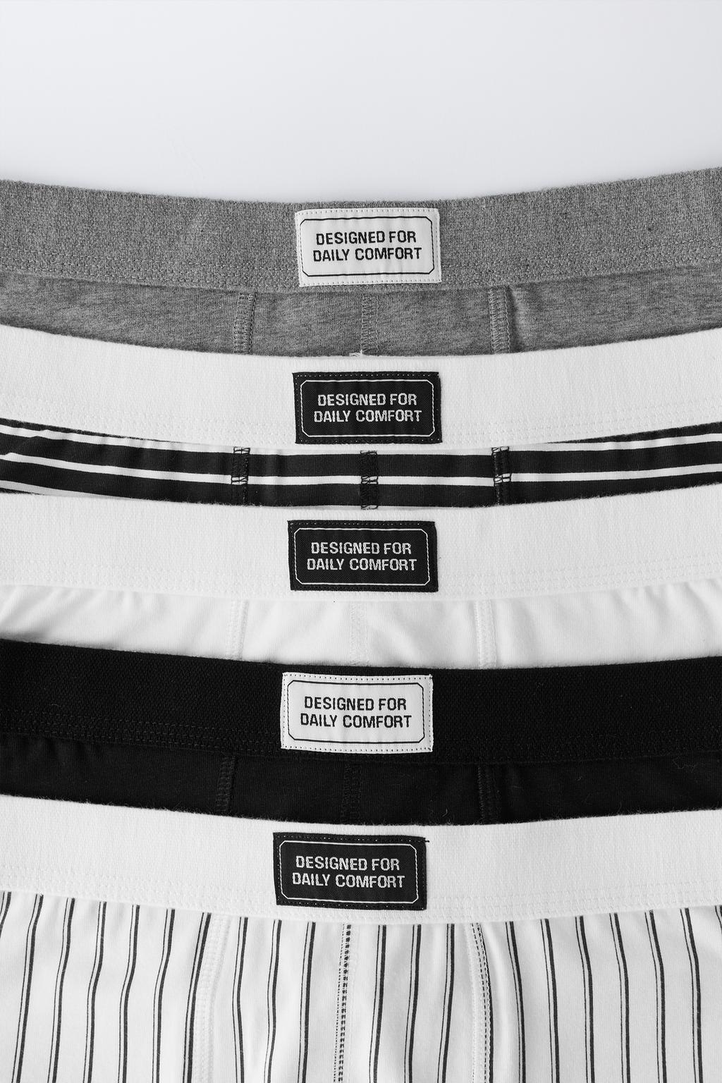 6-14 ЛЕТ/НАБОР ИЗ ПЯТИ ТРУСОВ-БОКСЕРОВ С ЛОГОТИПОМ