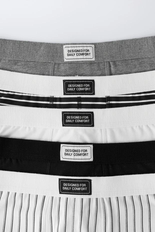 6-14 лет/набор из пяти трусов-боксеров с логотипом- Заказать в России