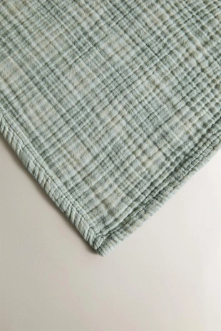 Плед из муслина в клетку- Заказать в России