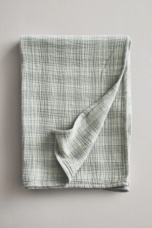 Плед из муслина в клетку- Заказать в России