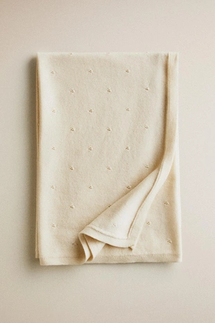 Одеяло для младенцев из хлопка с узором из точек- Заказать в России