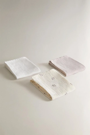 Набор пеленок bunny baby из муслина (3 шт.)- Заказать в России