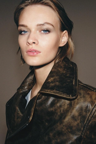 Куртка-мото из 100% кожи zw collection limited edition- Заказать в России