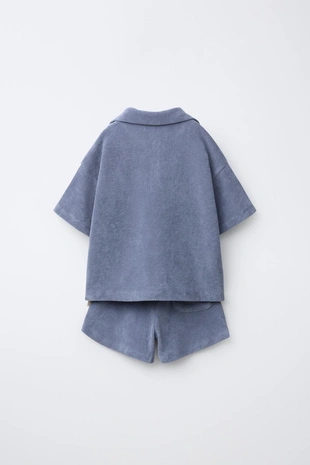 Комплект джоггеры поло и шорты из махровой ткани- Заказать в России