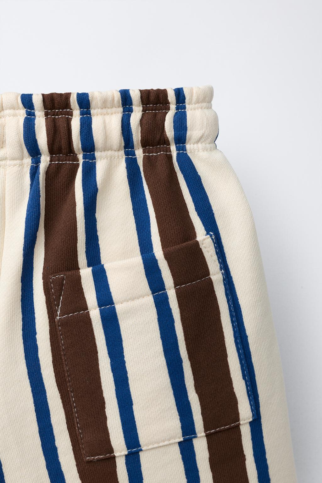 ШОРТЫ ИЗ МЯГКОЙ ТКАНИ В ПОЛОСКУ