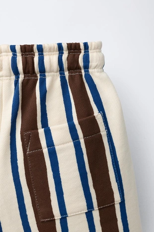 Шорты из мягкой ткани в полоску- Заказать в России