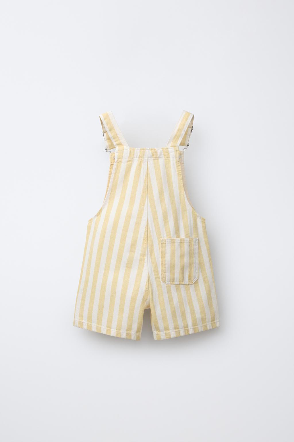 КОРОТКИЙ КОМБИНЕЗОН ИЗ ТВИЛА В ПОЛОСКУ