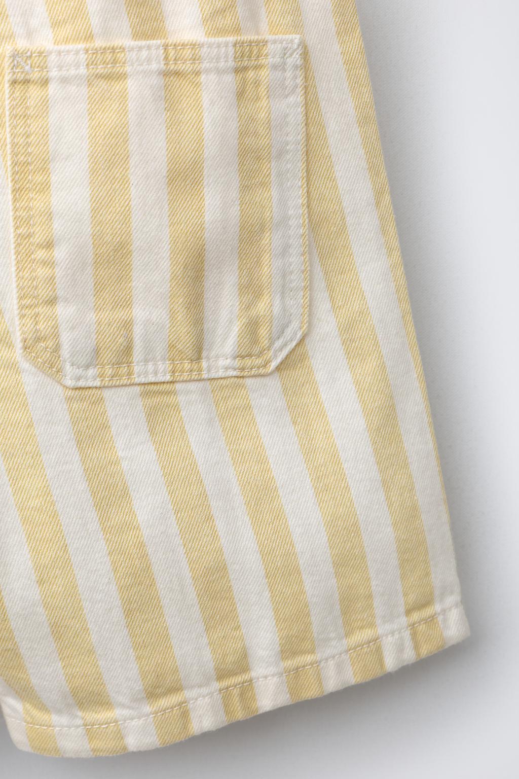 КОРОТКИЙ КОМБИНЕЗОН ИЗ ТВИЛА В ПОЛОСКУ