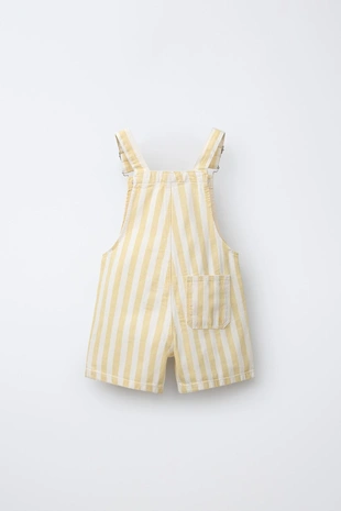 Короткий комбинезон из твила в полоску- Заказать в России