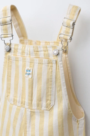 Короткий комбинезон из твила в полоску- Заказать в России