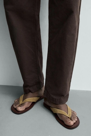 Сандалии кожаные с ремешками- Заказать в России