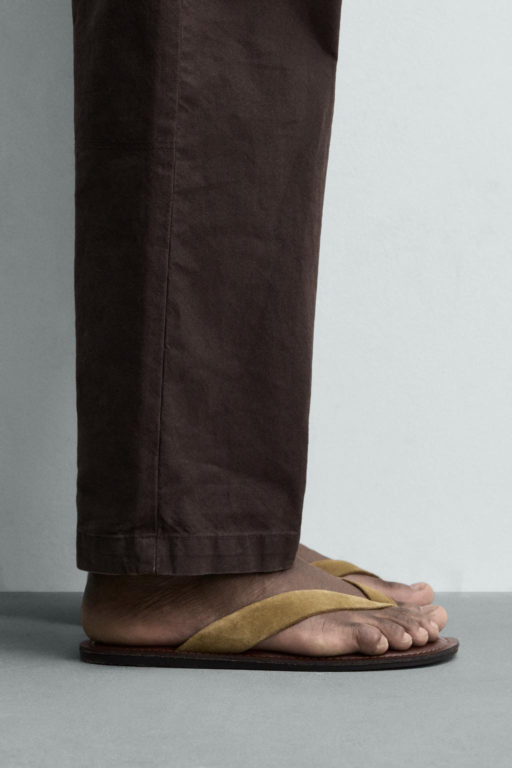 САНДАЛИИ КОЖАНЫЕ С РЕМЕШКАМИ