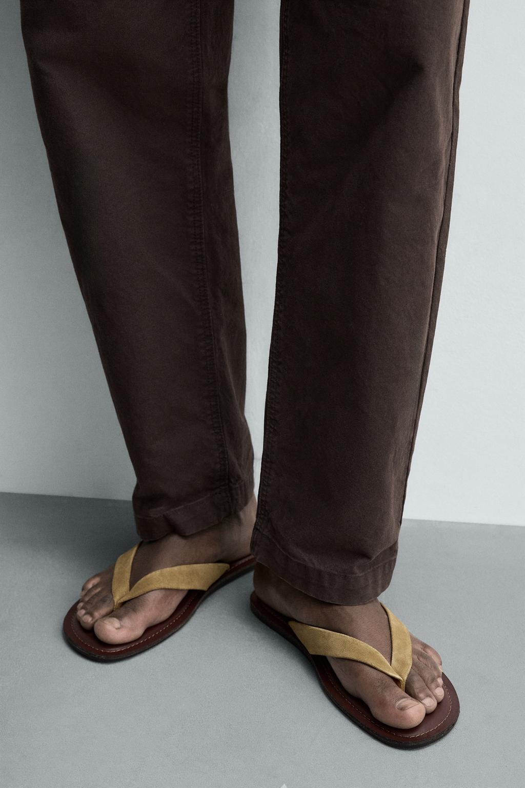 САНДАЛИИ КОЖАНЫЕ С РЕМЕШКАМИ