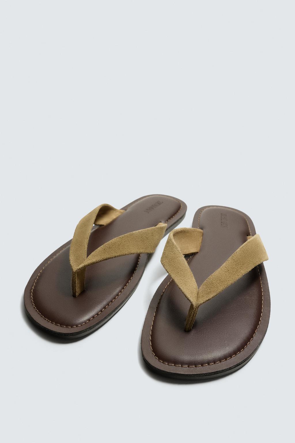 САНДАЛИИ КОЖАНЫЕ С РЕМЕШКАМИ