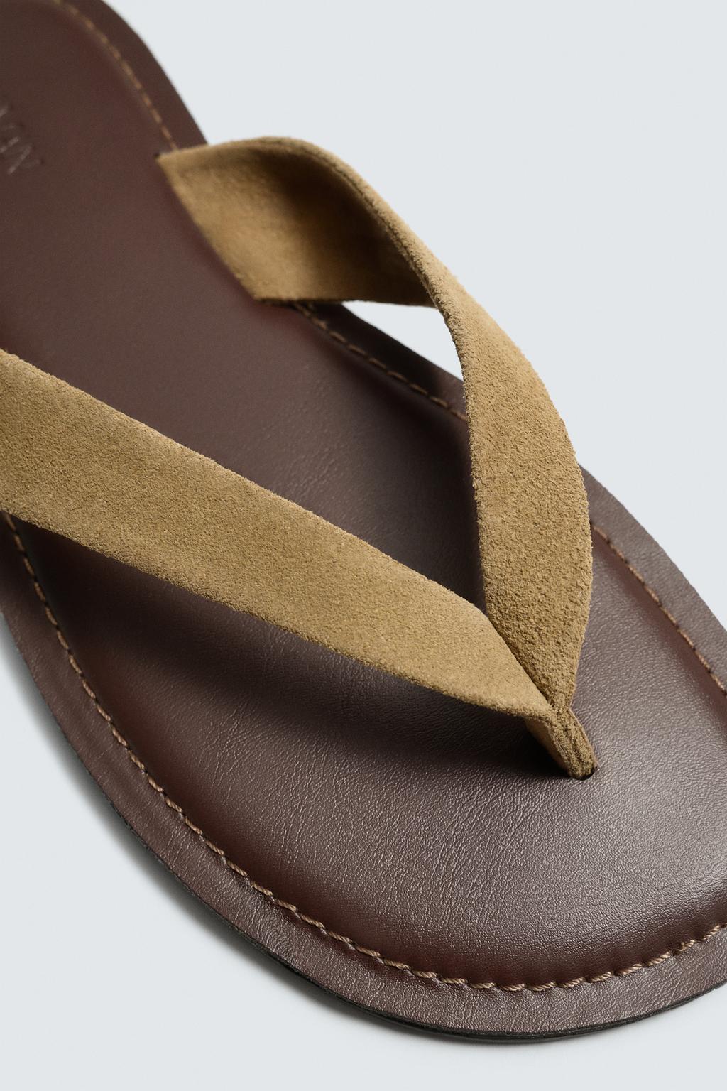 САНДАЛИИ КОЖАНЫЕ С РЕМЕШКАМИ